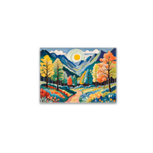 raxxa Glas-Magnet: Mountainous Autumn Landscape with Trail