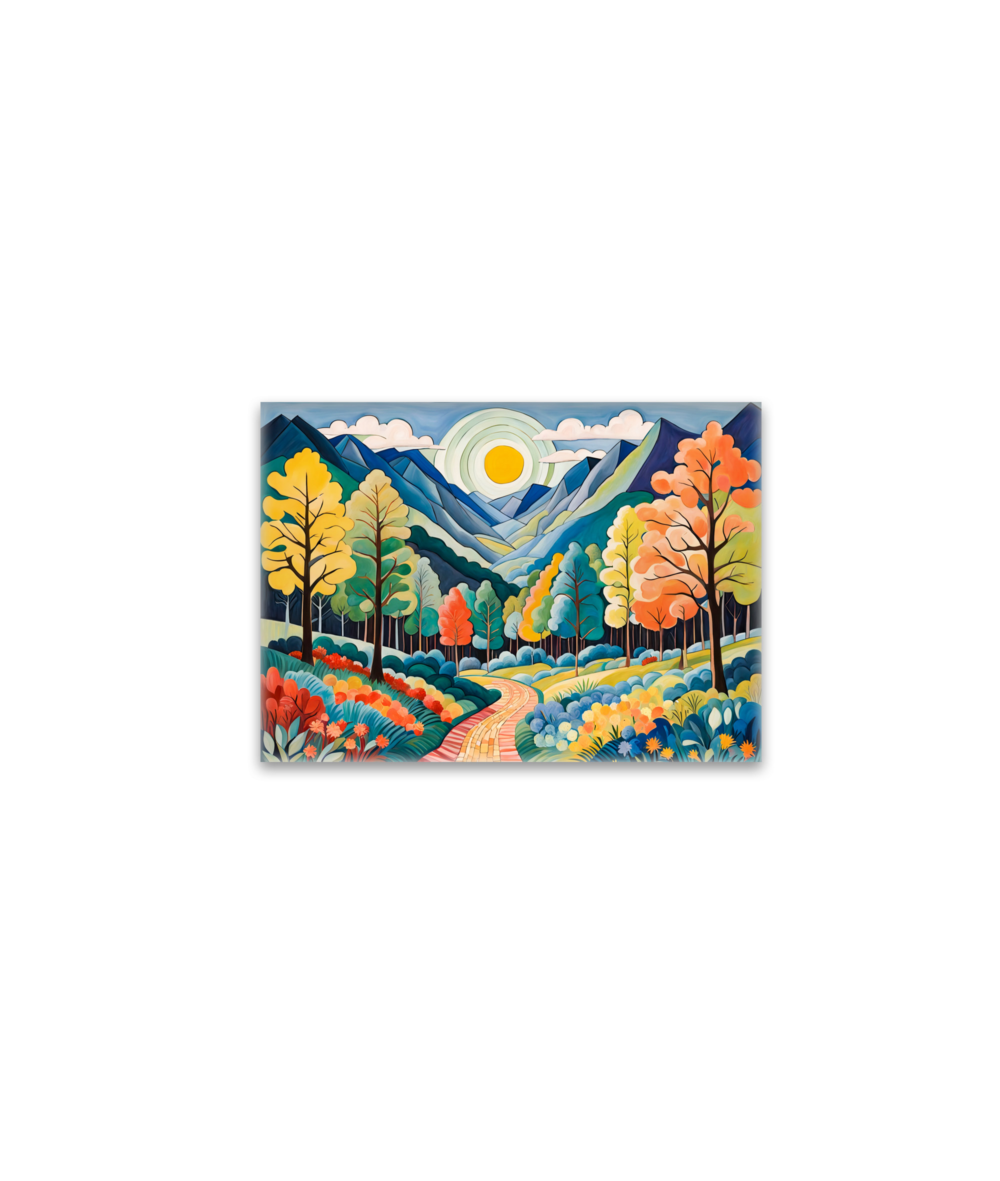 raxxa Glas-Magnet: Mountainous Autumn Landscape with Trail
