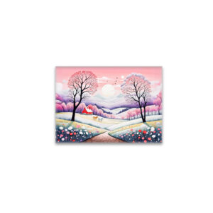 raxxa Glas-Magnet: Rural Landscape Winter to Spring Transition