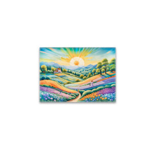 raxxa Glas-Magnet: Summer Hillside with Lavender and Flower Fields