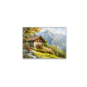 raxxa Glas-Magnet: Alpine Farmhouse with Valley View