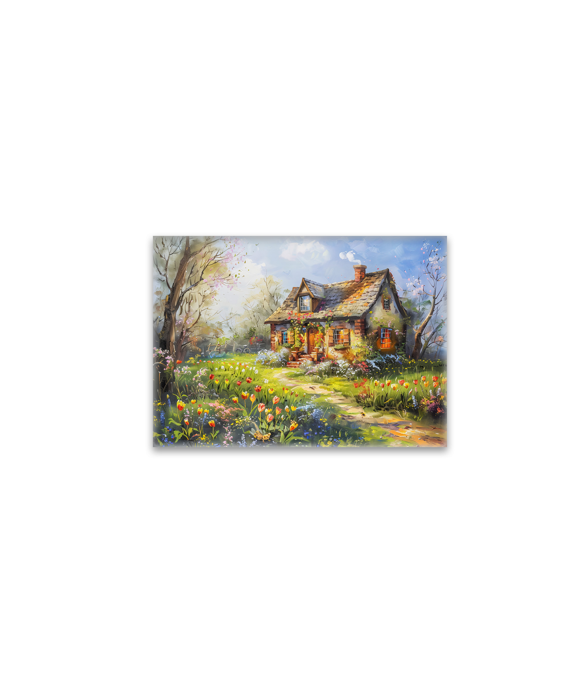 raxxa Glas-Magnet: Summer Cottage with Wildflower Meadow