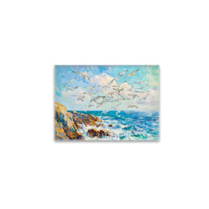 raxxa Glas-Magnet: Seagulls Over Waves Impressionist Ocean Scene