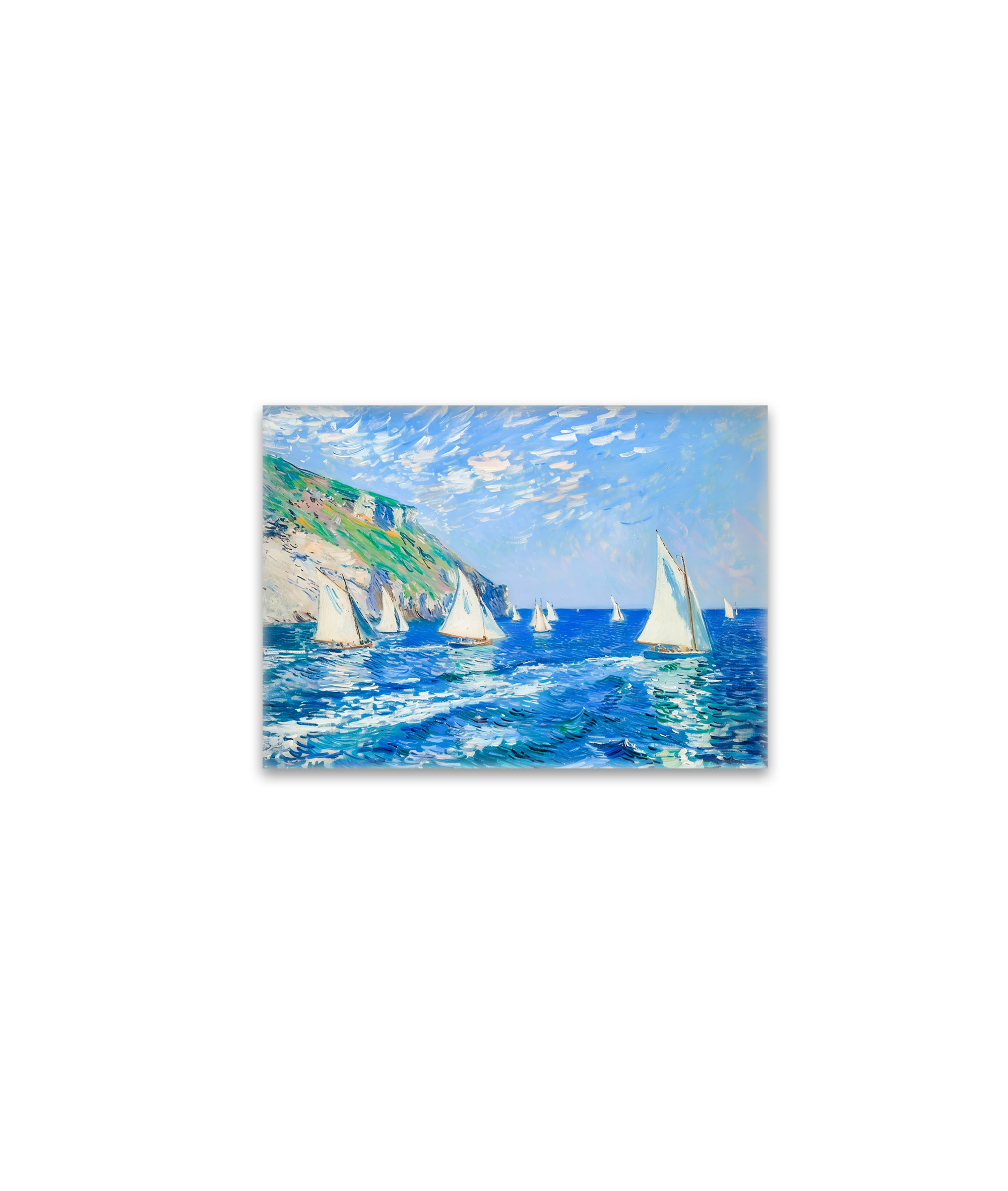 raxxa Glas-Magnet: Sailboats on Calm Waters Impressionist Painting