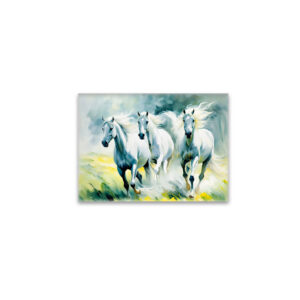 raxxa Glas-Magnet: Three Horses Running Through Flower Field