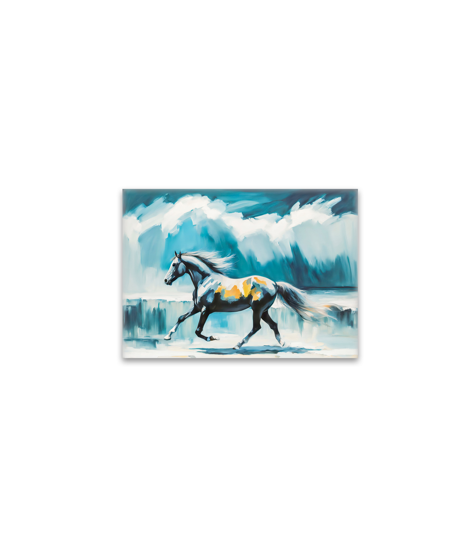 raxxa Glas-Magnet: Wild Horse Running Along the Shore