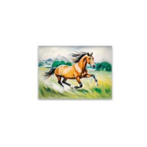 raxxa Glas-Magnet: Brown Horse Running Across a Meadow