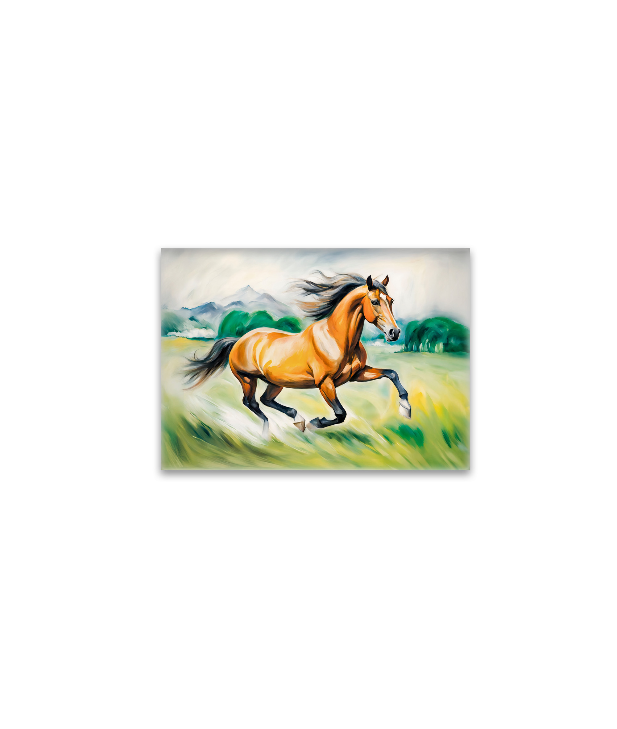 raxxa Glas-Magnet: Brown Horse Running Across a Meadow