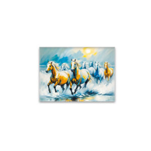 raxxa Glas-Magnet: Chestnut Horses Running Through Shallow Seaild