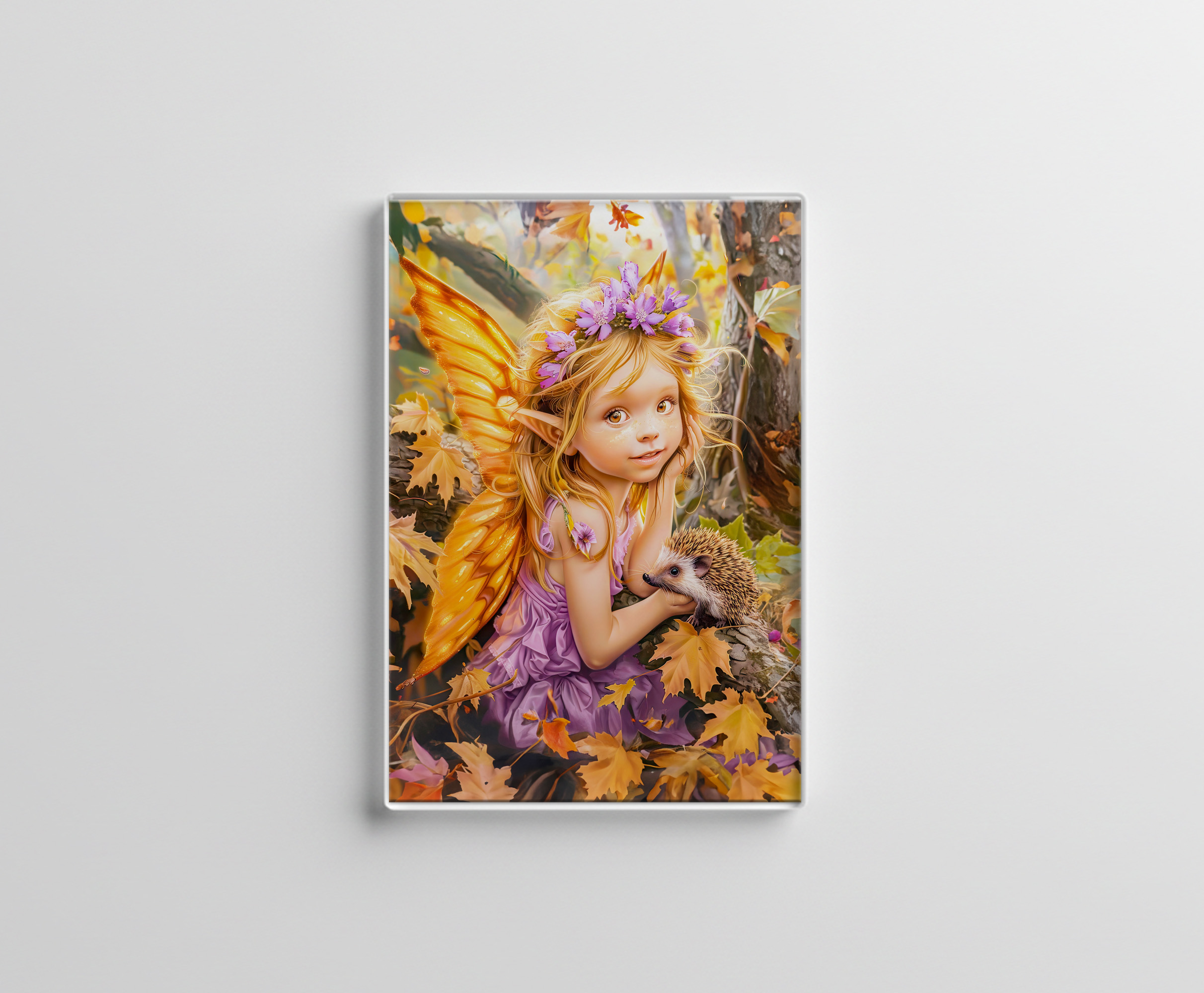 raxxa Glas-Magnet: Autumn Fairy with Hedgehog Friend