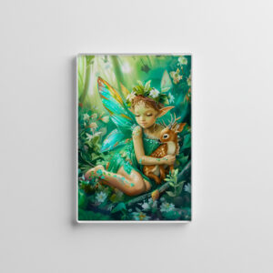 raxxa Glas-Magnet: Woodland Fairy and Curious Fawn