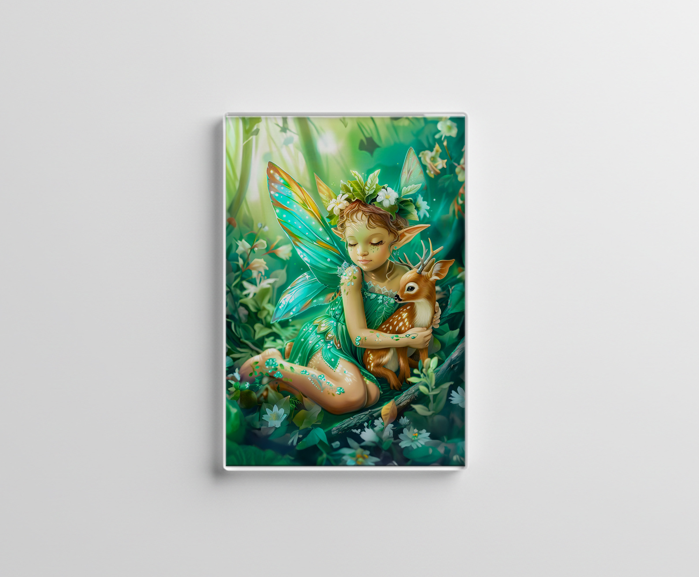 raxxa Glas-Magnet: Woodland Fairy and Curious Fawn