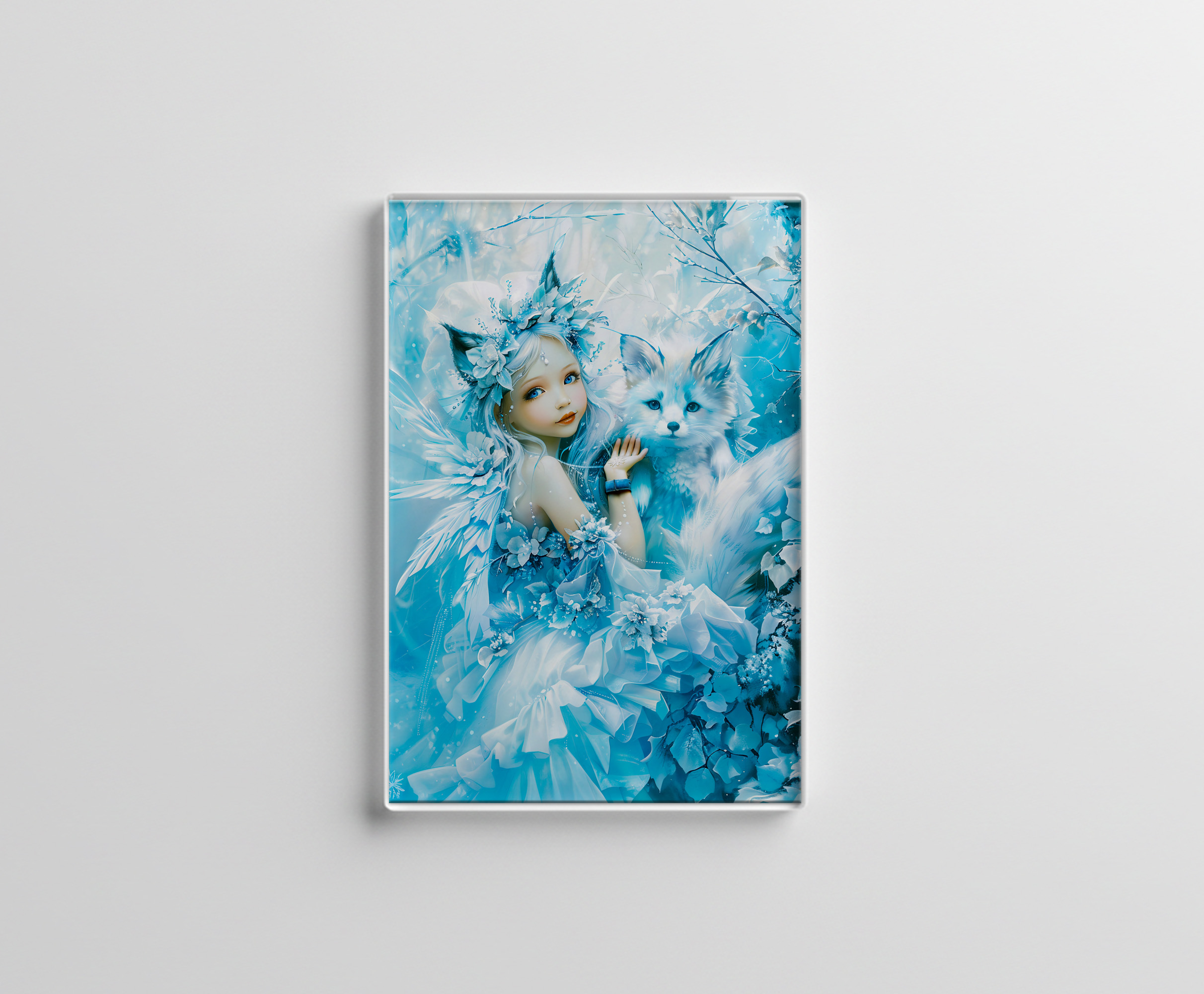raxxa Glas-Magnet: Arctic Fairy and Polar Fox by Lake