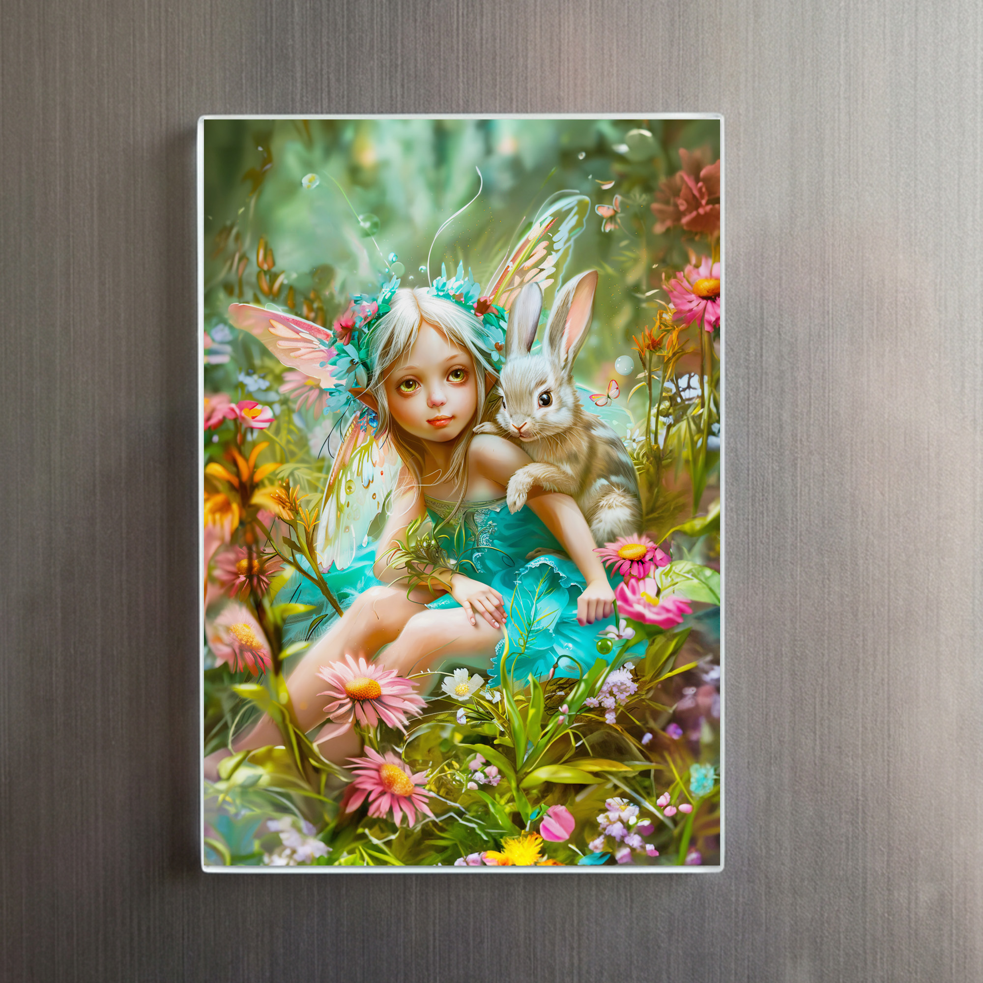 raxxa Glas-Magnet: Flower Fairy and Gentle Rabbit - Imagen 2