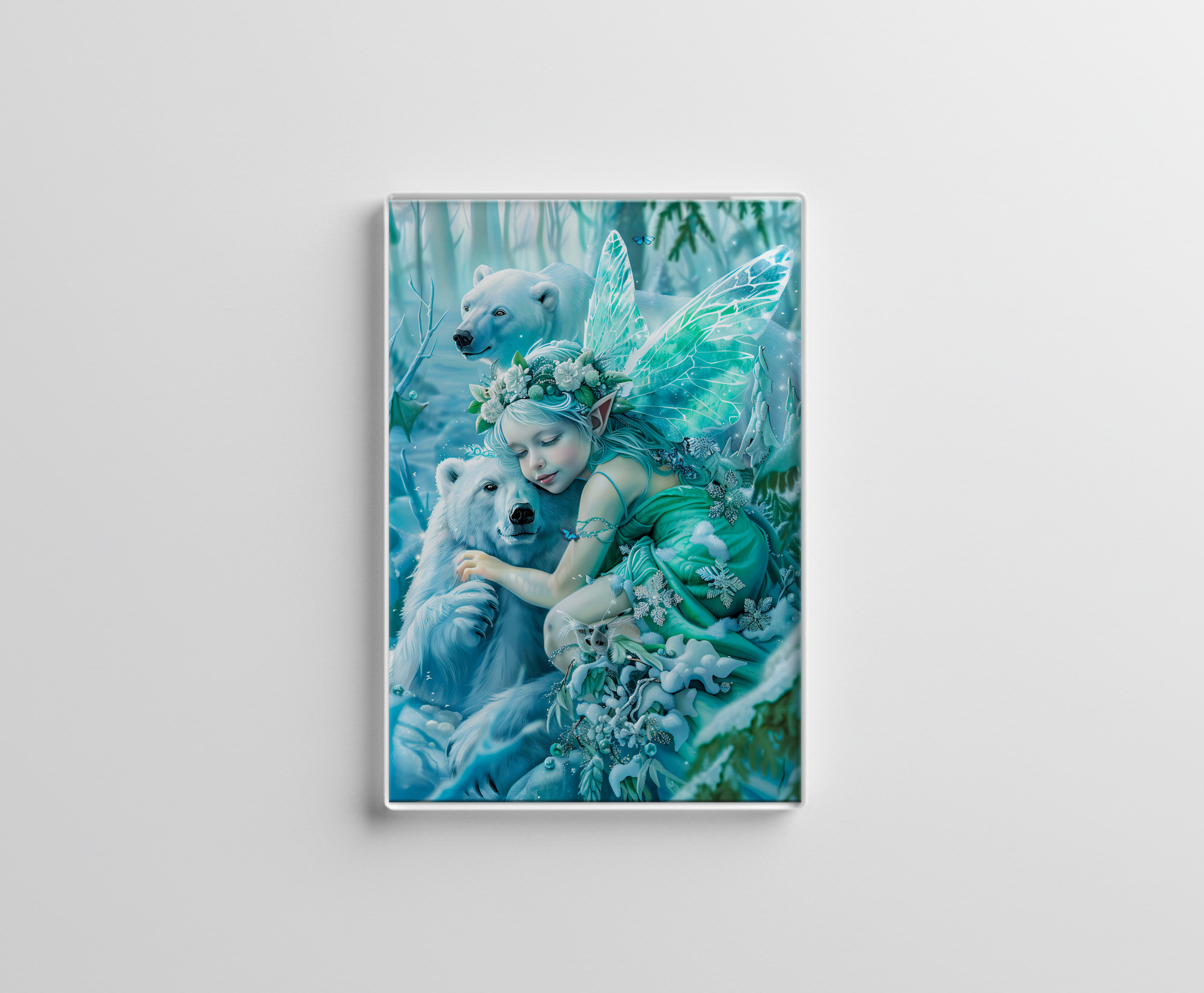 raxxa Glas-Magnet: Fairy Child and Playful Polar Bears