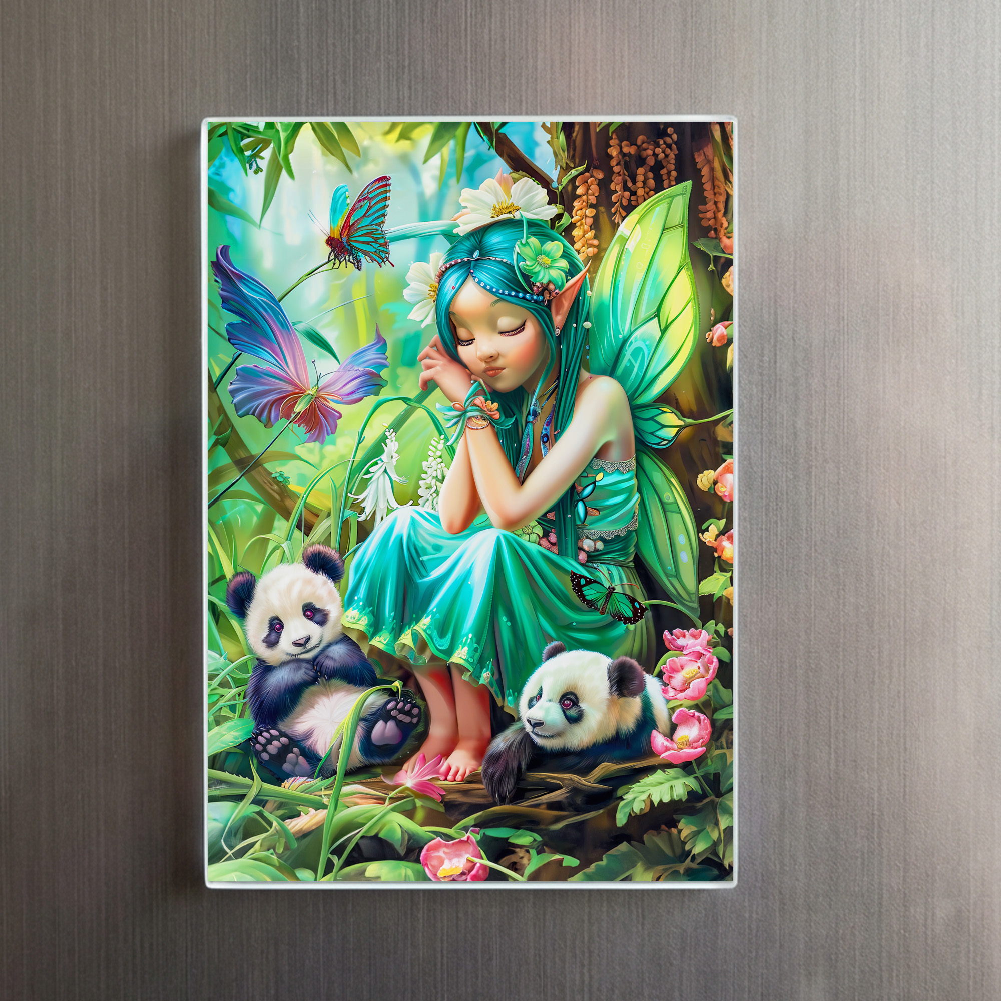 raxxa Glas-Magnet: Forest Fairy with Gentle Pandas – Image 2