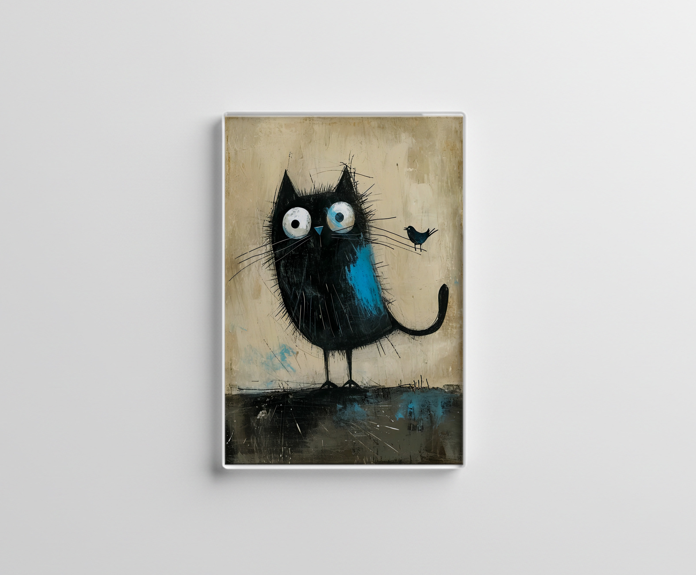 raxxa Glas-Magnet: Hybrid Creature on Cat and Bird