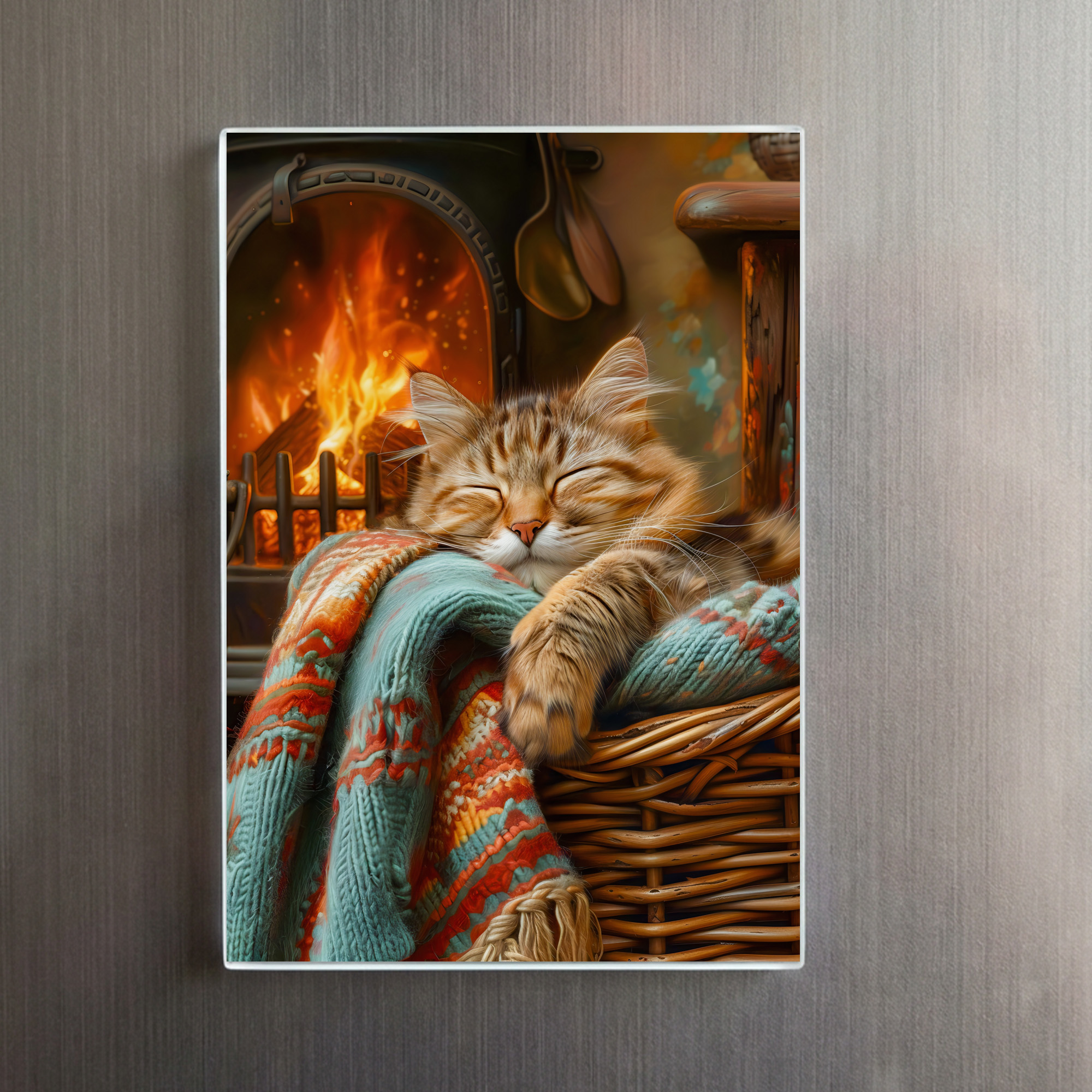 raxxa Glas-Magnet: cat rests peacefully in a cozy environment at living room – Image 2
