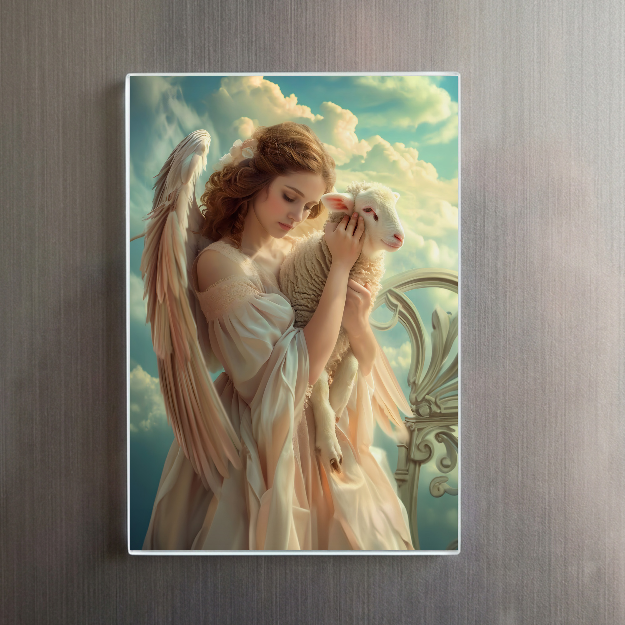 raxxa Glas-Magnet: Heavenly Serenity Female Angel with Lamb - immagine 2