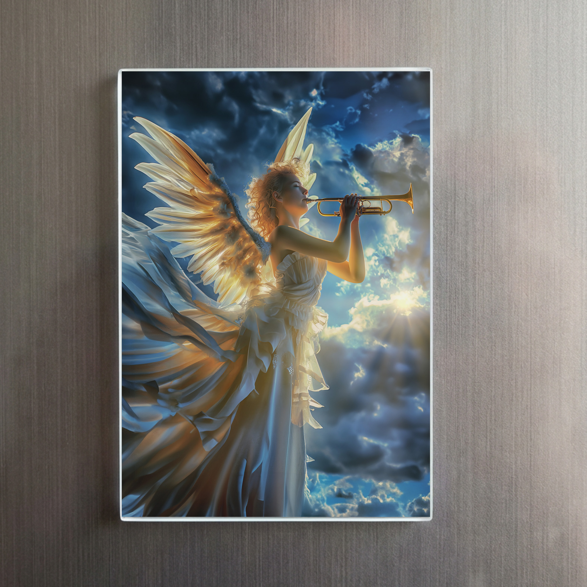 raxxa Glas-Magnet: Heavenly Fanfare Angel Playing Trumpet - immagine 2