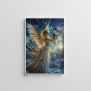 raxxa Glas-Magnet: Heavenly Fanfare Angel Playing Trumpet
