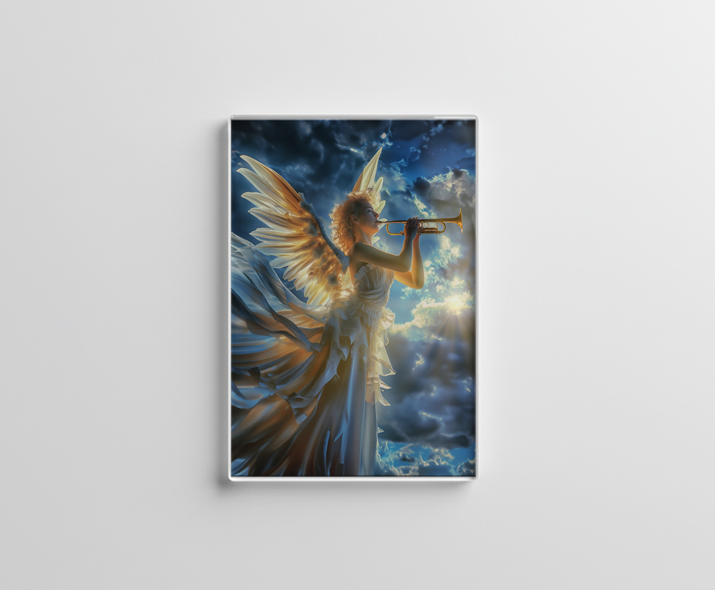 raxxa Glas-Magnet: Heavenly Fanfare Angel Playing Trumpet
