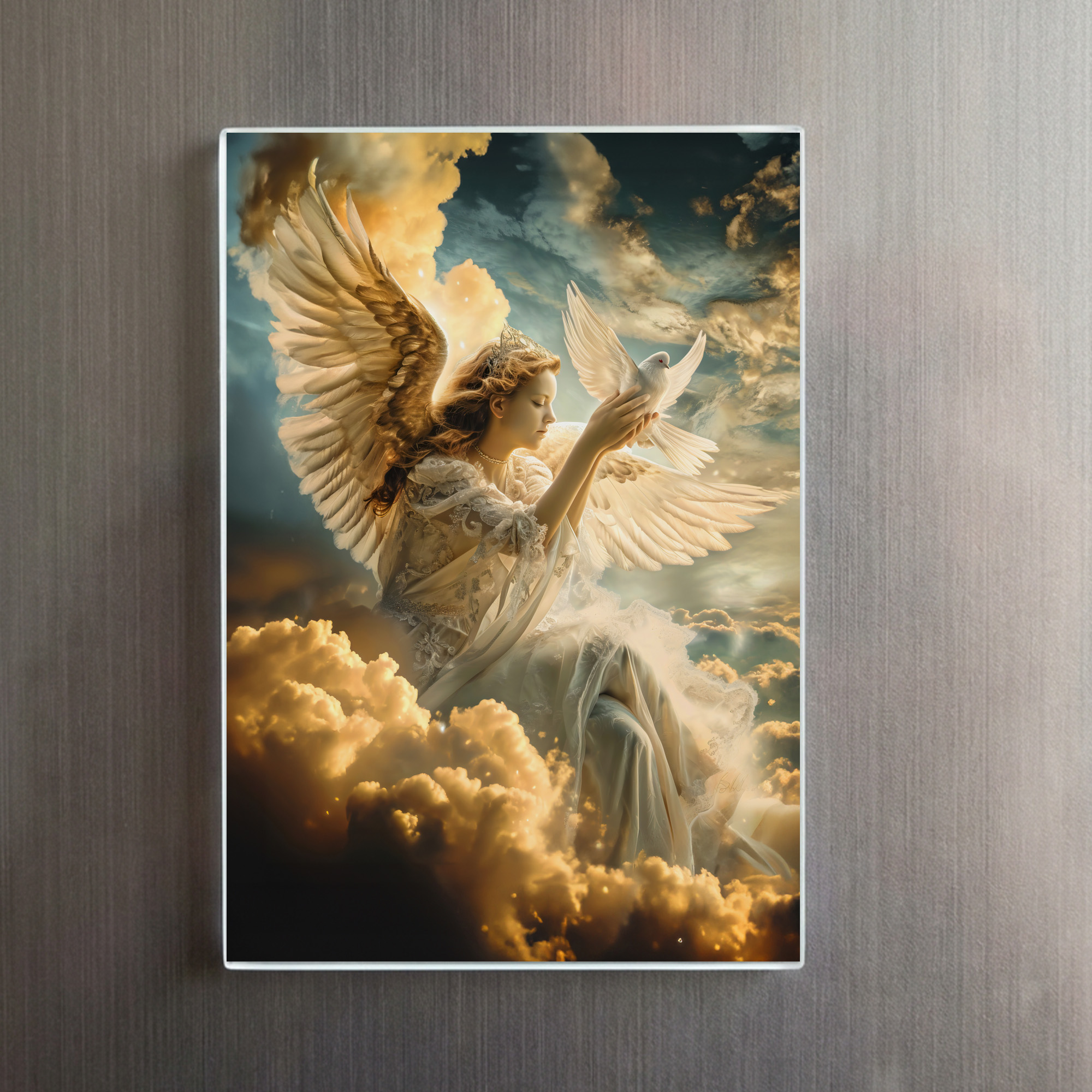 raxxa Glas-Magnet: Messengers of Peace Angel with White Dove – Bild 2