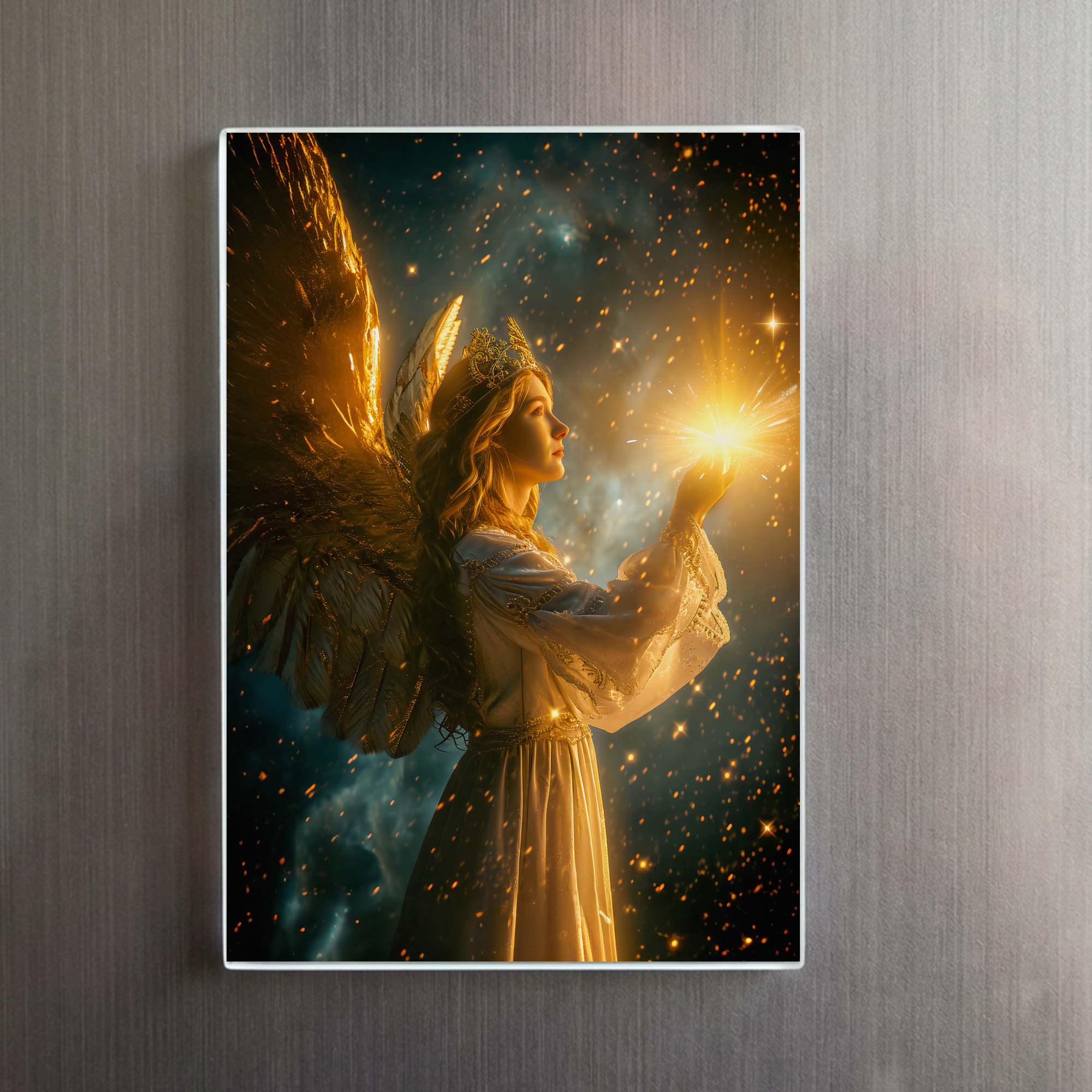 raxxa Glas-Magnet: Angel Holding a Radiant Star – Image 2