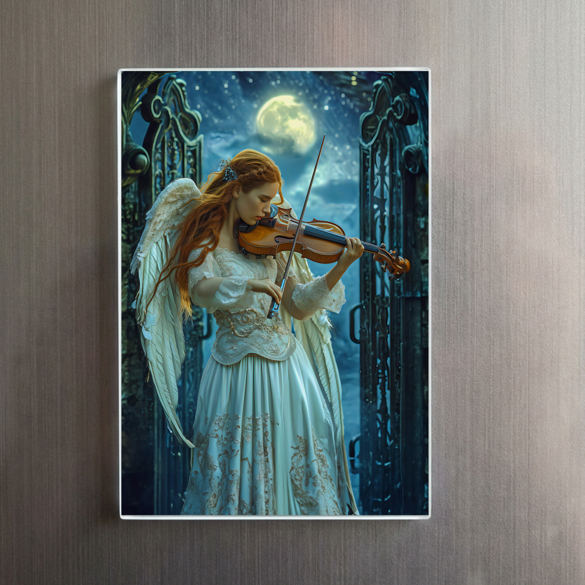 raxxa Glas-Magnet: Heavenly Serenity Female Angel with a Violin – Image 2
