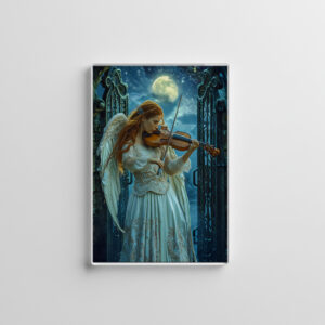 raxxa Glas-Magnet: Heavenly Serenity Female Angel with a Violin