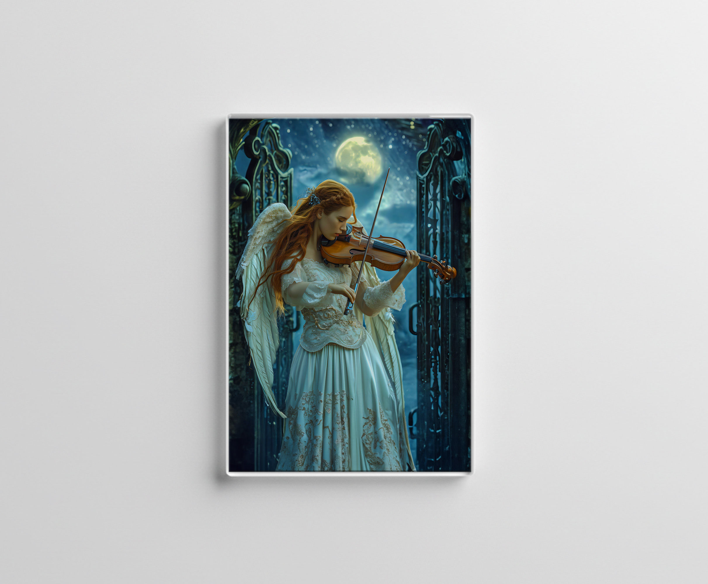 raxxa Glas-Magnet: Heavenly Serenity Female Angel with a Violin