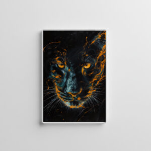 raxxa Glas-Magnet: Orange Neon Black Panther Light Trails