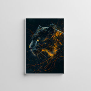 raxxa Glas-Magnet: Orange Neon Black Panther Light