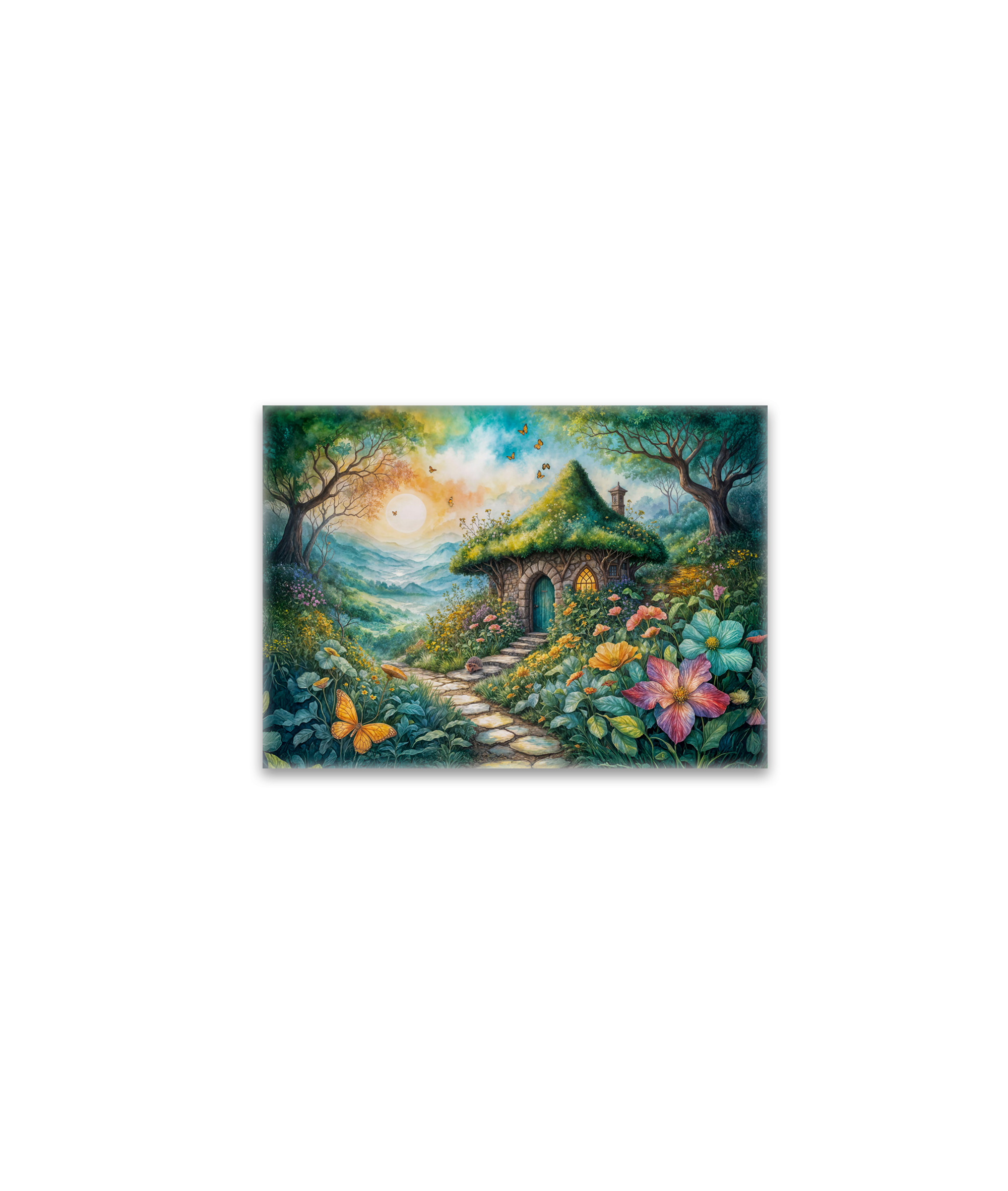 raxxa Glas-Magnet: Charming Cottage by Serene Path