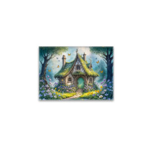 raxxa Glas-Magnet: Charming Cottage with Crocus Blooms