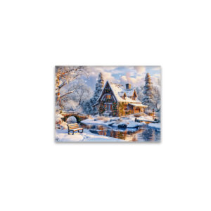 raxxa Glas-Magnet: Christmas Cottage by Snowy River