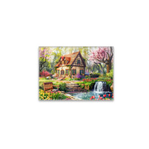 raxxa Glas-Magnet: Spring Cottage with Blooming Tulips