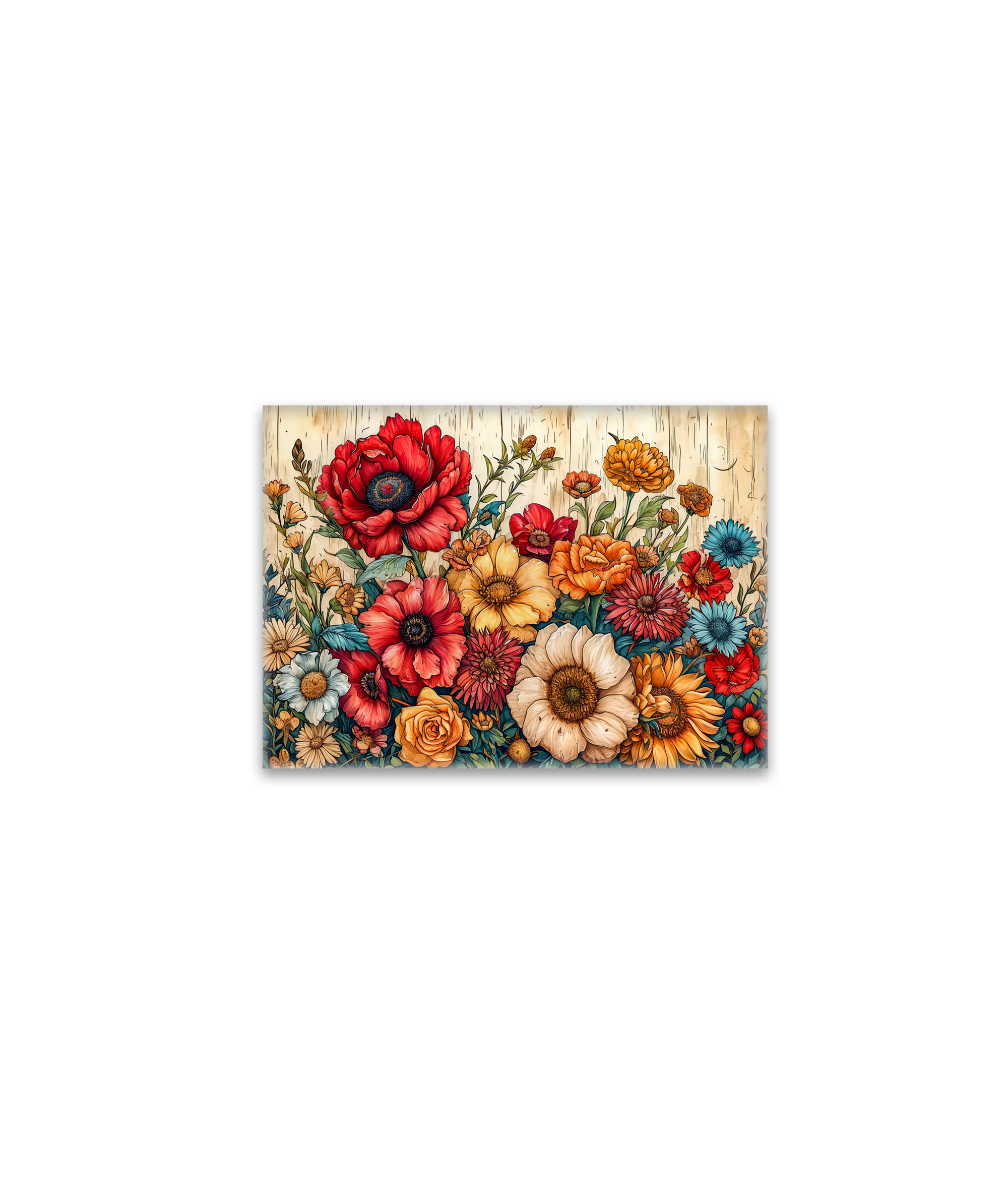 raxxa Glas-Magnet: Field Flowers in Bright Summer Colors