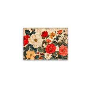 raxxa Glas-Magnet: Wild Rose Mix on Weathered Wood