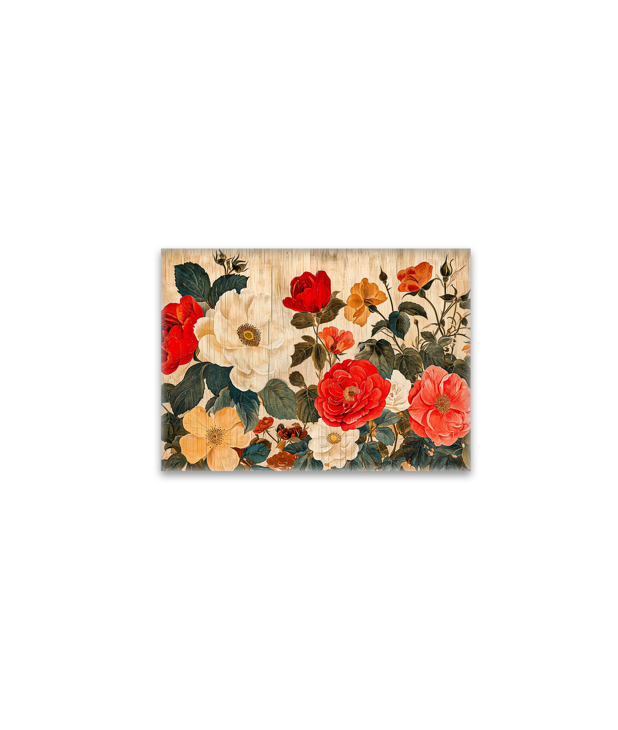 raxxa Glas-Magnet: Wild Rose Mix on Weathered Wood