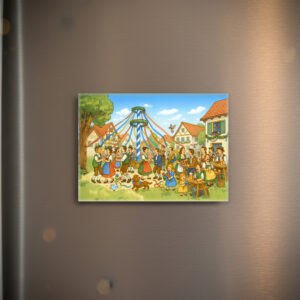raxxa Glas-Magnet: Dance Under Maypole in bavarian village