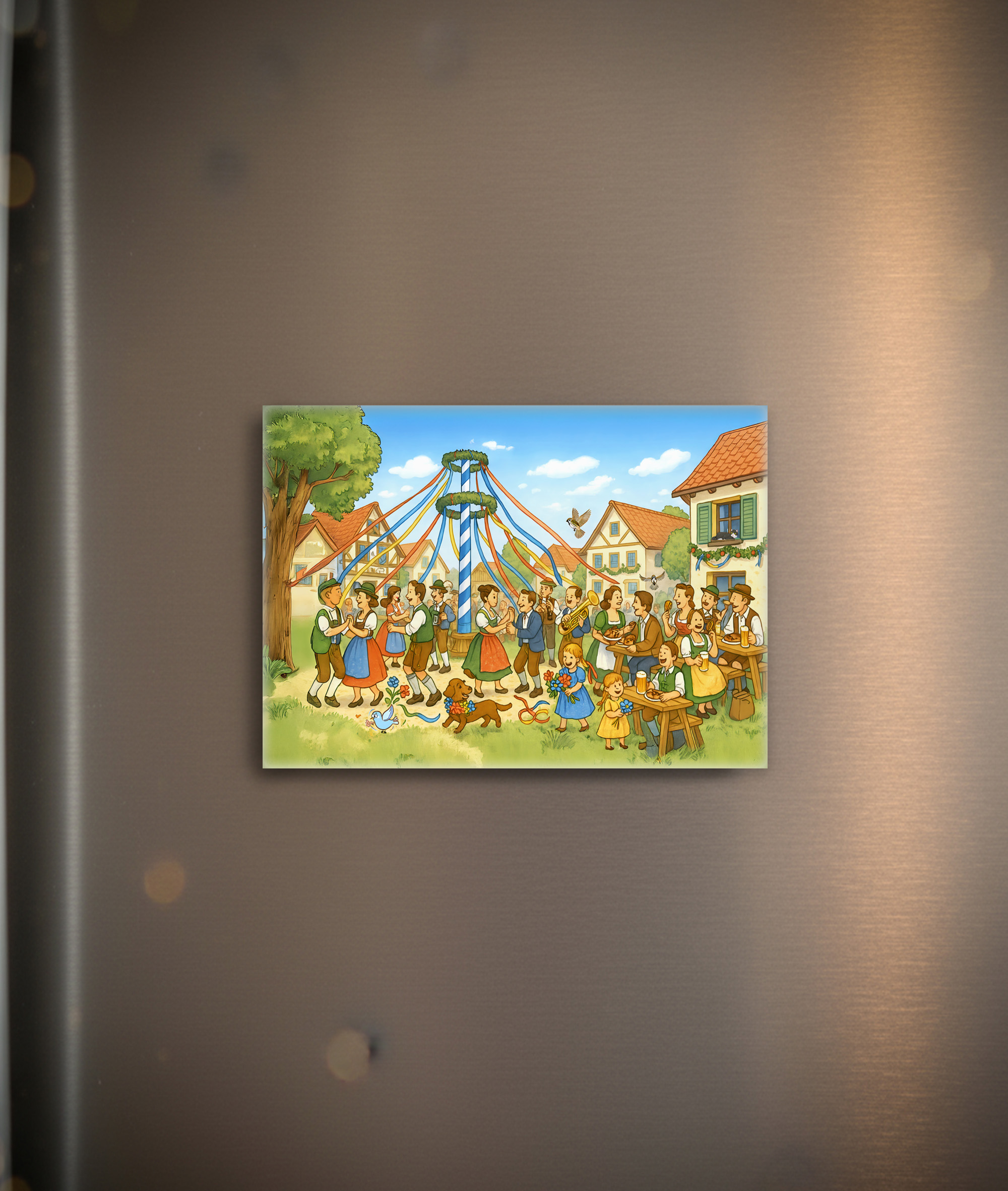 raxxa Glas-Magnet: Dance Under Maypole in bavarian village