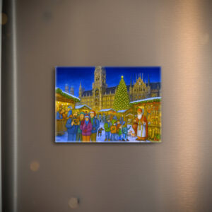 raxxa Glas-Magnet: Christmas Market at Marienplatz Munich