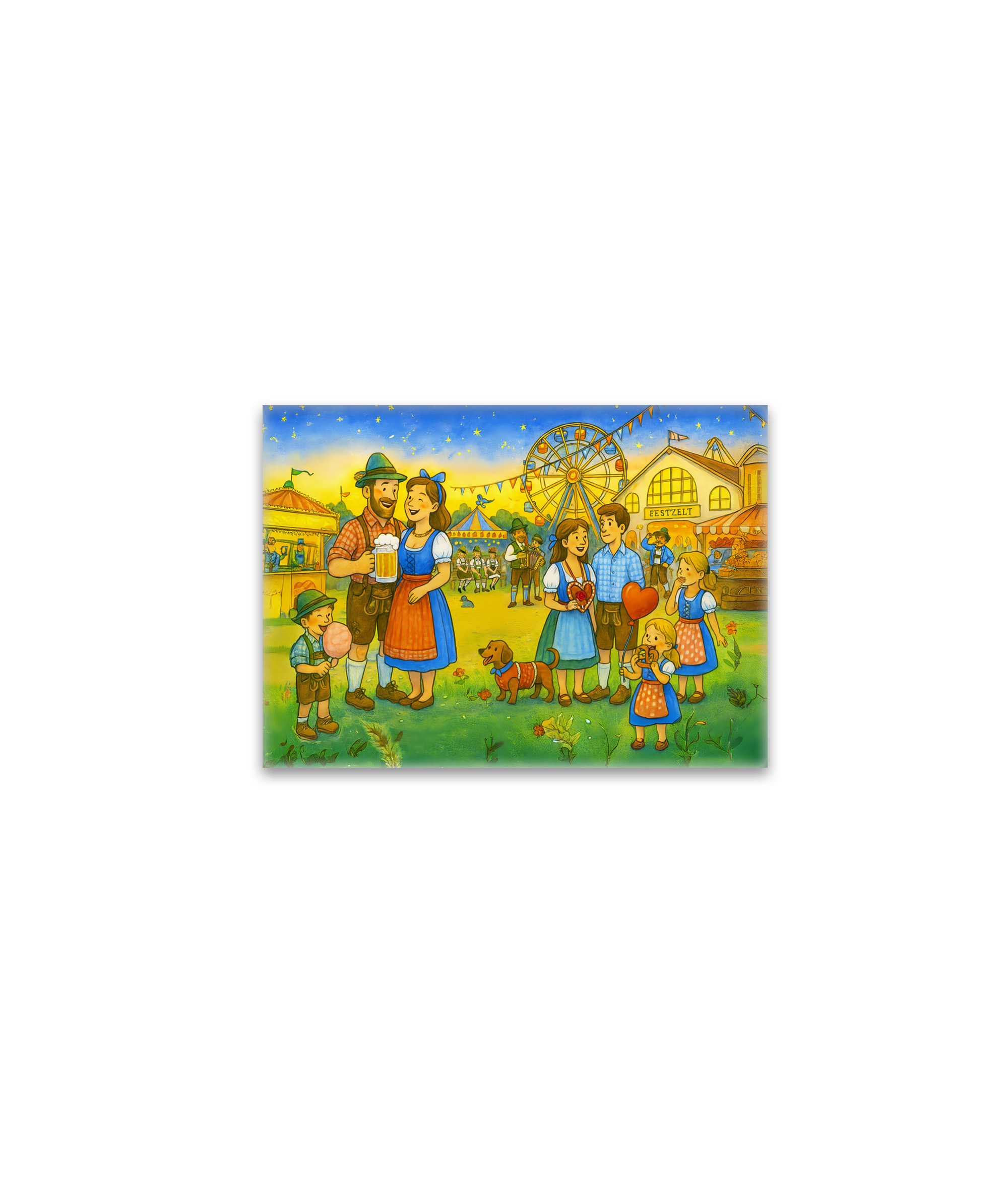 raxxa Glas-Magnet: Bavarian culture Oktoberfest with Fair