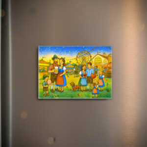 raxxa Glas-Magnet: Bavarian culture Oktoberfest with Fair