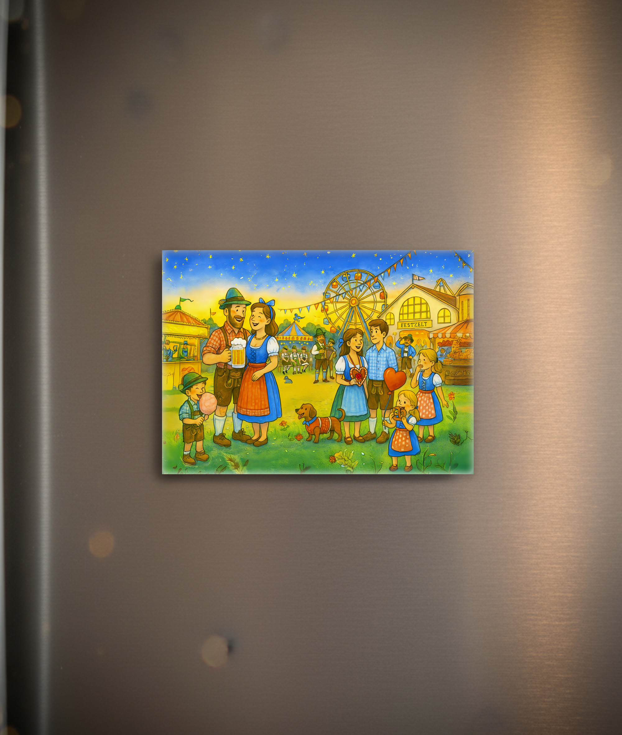 raxxa Glas-Magnet: Bavarian culture Oktoberfest with Fair – Bild 2