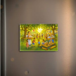 raxxa Glas-Magnet: Sunny Bavarian Beer Garden in Summer