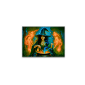 raxxa Glas-Magnet: Forest witch summoning glowing spirits