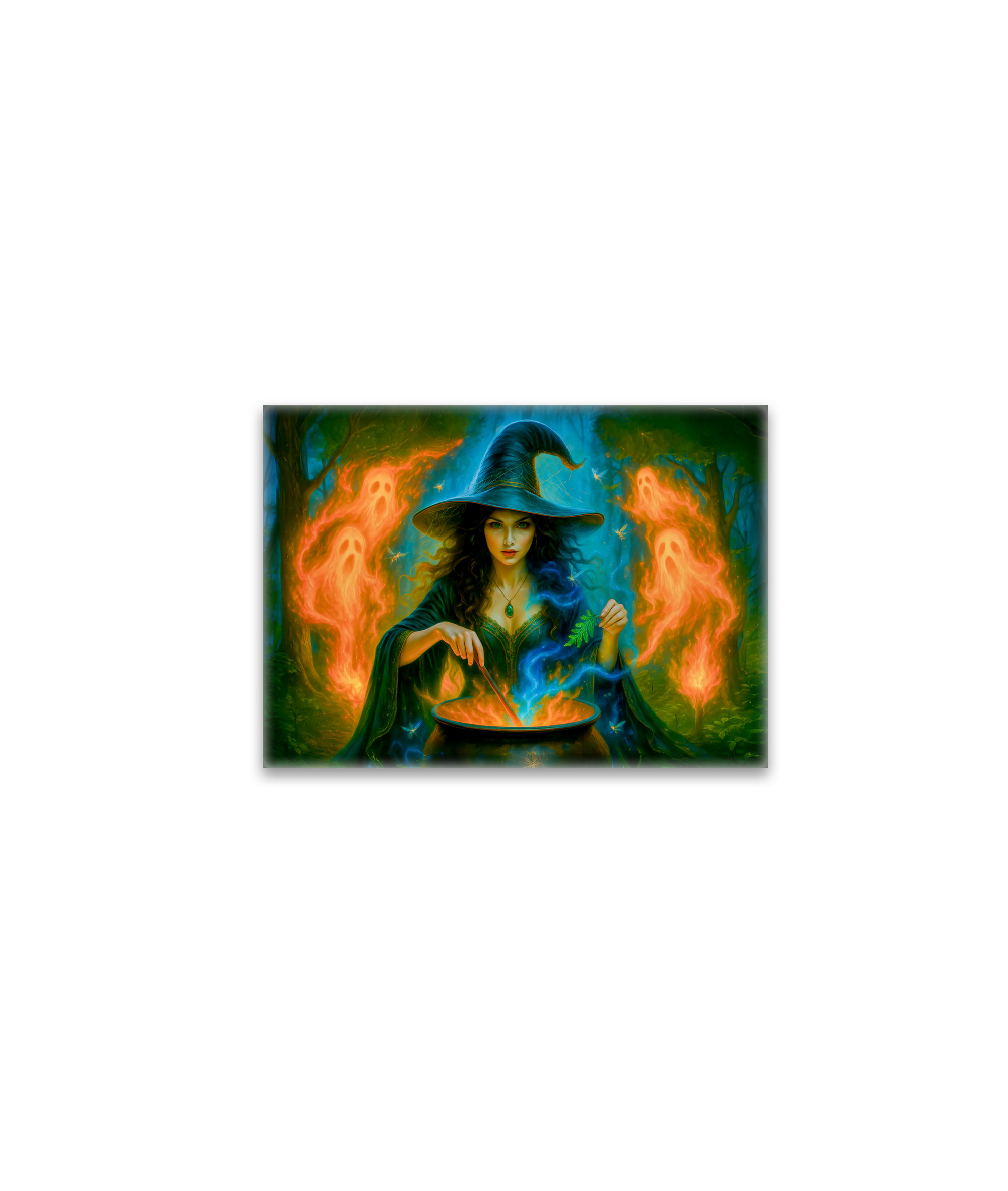 raxxa Glas-Magnet: Forest witch summoning glowing spirits