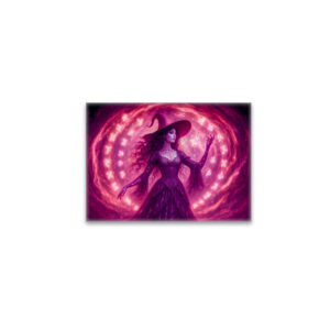 raxxa Glas-Magnet: Witch summoning runes in a magic circle